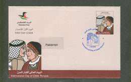 Palestine 523: Int. Day Of Older Persons, FDC Stamp (2023). MNH. - Palestine
