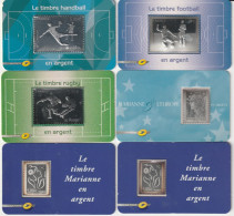 6 Timbres Autoahésif Argent Neufs ** - MNH - Autocollant - Ongebruikt