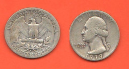 America Quarter 1939 S USA Quarto Di Dollaro America Washington XXX - 1932-1998: Washington