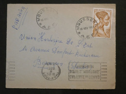 DI 17 AOF  BELLE LETTRE  1955 PETIT BUREAU MOUSSORO   A PARIS FRANCE  ++AFF. INTERESSANT+++ - Lettres & Documents