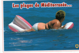 CPM - F - HUMOUR - NATATION - LES PLAGES DE MEDITERRANEE... - Nuoto