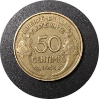 1932 9 Ouvert Avec Raisin - 50 Centimes Morlon Cupro-aluminium - France [KM#894.1] - 50 Centimes