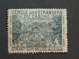 Vignette Cercle Des Etrangers Du Casino Dinant Sur Meuse Belgique - Erinnophilie - Reklamemarken [E]