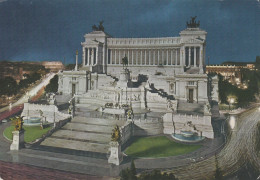 Cartolina Roma - Monumento A Vittorio Emanuele II - Notturno - Altare Della Patria