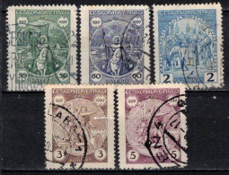 Tchécoslovaquie 1929 Mi 283-7 (Yv 258-62), Obliteré, - Used Stamps