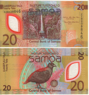 SAMOA  New 20 Tala  PW49  (2023   POLIMER )  ZZ = REPLACEMENT Serie   "Waterfalls +  Manumea Bird At Back" - Samoa