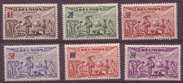 Réunion - Poste Aérienne - YT N° 18 à 23 ** - Neuf Sans Charnière - 1943 - Luftpost