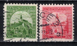 Tchécoslovaquie 1933 Mi 319-20 (Yv 282-3), Obliteré, - Used Stamps