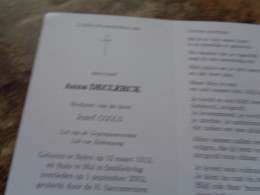 Doodsprentje/Bidprentje   Anna DECLERCK   Balen 1912-2002 Mol  (Wwe Jozef COOLS) - Religion & Esotérisme