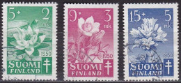 FI082 – FINLANDE – FINLAND – 1950 – ANTI-TUBERCULOSIS FUND – Y&T 368/70 USED 8,50 € - Oblitérés