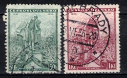 Tchécoslovaquie 1936 Mi 345-6 (Yv 306-7), Obliteré, - Used Stamps