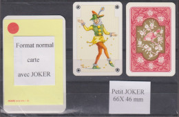 Petit Joker(66 Mm X 46 Mm) -  Arlequin  Danseur  -  Dos Artistique Rose - Oiseau Perché - Cartes à Jouer Classiques