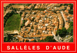 CPM-11- SALLELES D'AUDE - Vue Aérienne Du Coeur De Village - Circulade * SUP** *** - Salleles D'Aude