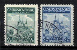 Tchécoslovaquie 1937 Mi 375-6 (Yv 327-8), Obliteré, - Used Stamps