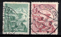 Tchécoslovaquie 1938 Mi 387-8 (Yv 333-4), Obliteré, - Used Stamps