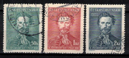 Tchécoslovaquie 1938 Mi 395-7 (Yv 340-2), Obliteré, - Oblitérés