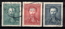 Tchécoslovaquie 1938 Mi 395-7 (Yv 340-2), Obliteré, - Used Stamps