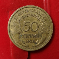 1939 - 50 Centimes Morlon Cupro-aluminium - France [KM#894.1] - 50 Centimes