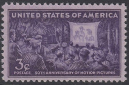 !a! USA Sc# 0926 MNH SINGLE (a3) - Motion Pictures; 50th Anniv. - Unused Stamps