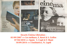 Cinéma Israélien : 5 Encarts Cinéma Libération  & 8 Plaquettes - Magazines