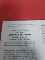 Doodsprentje Gustaaf Rottiers / Impe 12/1/1899 Aalst 16/11/1976 ( Hermine De Meersman ) - Religion & Esotérisme