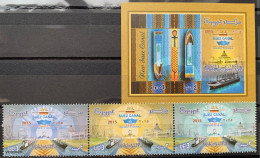 Egypt 2015, New Suez Canal Project, MNH S/S And Stamps Strip - Nuevos