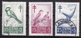 FI088B – FINLANDE – FINLAND – 1952 – ANTI-TUBERCULOSIS FUND – Y&T 396/8 USED 12 € - Oblitérés