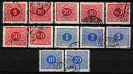 Tchécoslovaquie 1928 Mi P 55-66 (Yv TS 55-66), Obliteré, - Gebraucht