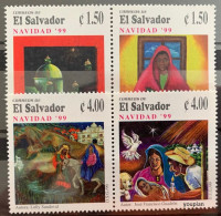 El Salvador 1999, Christmas, MNH Stamps Strips - Salvador