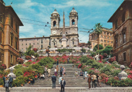 Cartolina Roma - Piazza Di Spagna E Trinita' Dei Monti - Piazze