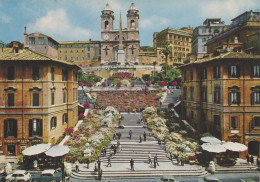 Cartolina Roma - Piazza Di Spagna E Trinita' Dei Monti - Piazze