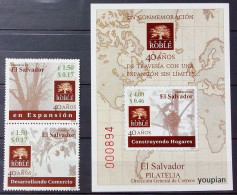 El Salvador 2003, Years Roble, MNH S/S And Stamps Set - Salvador