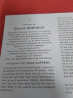 Doodsprentje Gerard Bontinck / Sint Niklaas 25/10/1924 - 3/9/1992 ( Irene Luppens ) - Religion & Esotérisme