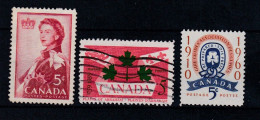 Canada YT° 313 + 315 + 317 - Used Stamps
