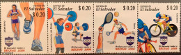 El Salvador 2008, Summer Olympic Games - Beijing, MNH Stamps Strip - Salvador