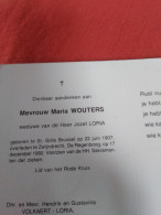 Doodsprentje Maria Wouters / Sint Gillis Brussel 22/6/1907 Zwijndrecht 17/12/1992 ( Jozef Loria ) - Religion & Esotérisme