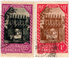 SUDAN FRANCESE, FRENCH SUDAN, MONUMENTI, 1931-1940, FRANCOBOLLI USATI Scott:FR-SU 79,87 - Used Stamps