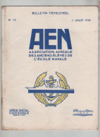 AEN Association Amicale Ecole Navale Theunissen 1938 Bulletin - Französisch