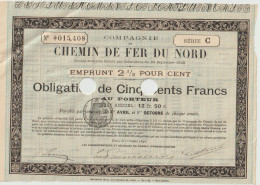 CHEMINS De FER Du NORD  1896 - Railway & Tramway