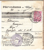 Latvia Lettland 1929 Postal History Money Transfer Receipt - Lettonie