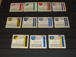 LIECHTENSTEIN   SERIE 1-11  AUTOMAATZEGELS  GEBRUIKT (USED) - Machine Labels [ATM]