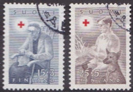 FI089A – FINLANDE – FINLAND – 1954 – RED CROSS FUND – SG 523/4 USED - Oblitérés