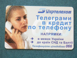 Phonecard Chip Advertising Ukrtelecom Woman Calling Phone 2520 Units 90 Calls UKRAINE - Oekraïne