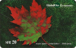 Switzerland: Prepaid GlobalOne - Autumn Season 1. Maple Leaf - Suisse