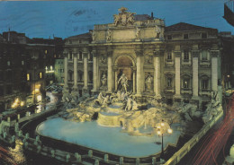 Cartolina Roma - Fontana Di Trevi - Notturno - Fontana Di Trevi