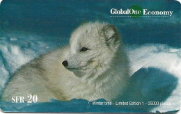 Switzerland: Prepaid GlobalOne - Winter Time 1. Polar Fox - Suisse