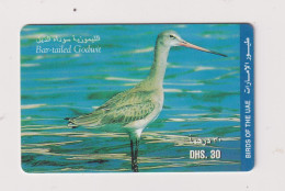 UNITED ARAB EMIRATES - Bird Bar Tailed Godwit Remote Phonecard - Emiratos Arábes Unidos