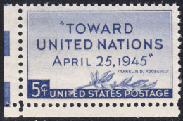 !a! USA Sc# 0928 MNH SINGLE From Lower Left Corner - United Nations Conference - Ongebruikt