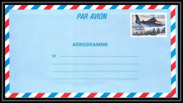 0458 France Entier Postal Stationery Aérogramme N°1019 Hélicoptère Hélicopter DAUPHIN - Luchtpostbladen