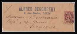 0919 France Entier Postal Stationery Bande Journal Type Blanc 2c Brun Oblitéré Afred Degombert Bordaux Bergerac 1914 - Bandas Para Periodicos